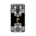 PRINTFIDAA Name II Initial II Letter Floral Pattern Alphabet P Printed Designer Hard Back Case for Lenovo K8 Plus (5.2") Back Cover -(H8) VKM2026