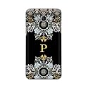 PRINTFIDAA Name II Initial II Letter Floral Pattern Alphabet P Printed Designer Hard Back Case for Samsung Galaxy J7 (2016) / On 8 (2016), J710F, J710FN, J710M, J710H Back Cover -(H8) VKM2026