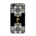 PRINTFIDAA Name II Initial II Letter Floral Pattern Alphabet P Printed Designer Hard Back Case for Huawei Y5 (2018) / Y5 Prime (2018) / Honor 7S, DRA-LX2, DUA-LX2 Back Cover -(H8) VKM2026