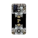 PRINTFIDAA Name II Initial II Letter Floral Pattern Alphabet P Printed Designer Hard Back Case for Oppo A55 Back Cover -(H8) VKM2026