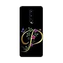 PRINTFIDAA Name II Initial II Letter Alphabet P in Flower Printed Designer Hard Back Case for OnePlus 8 (6.55") Back Cover -(H8) VKM2022