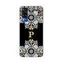 PRINTFIDAA Name II Initial II Letter Floral Pattern Alphabet P Printed Designer Hard Back Case for Vivo Y51 / Vivo Y51A / Vivo Y31 Back Cover -(H8) VKM2026