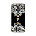 PRINTFIDAA Name II Initial II Letter Floral Pattern Alphabet P Printed Designer Hard Back Case for Samsung Galaxy A6 Plus (2018) (6.0") / Samsung J8 (2018), J810F / DS Back Cover -(H8) VKM2026