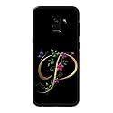 PRINTFIDAA Name II Initial II Letter Alphabet P in Flower Printed Designer Hard Back Case for Samsung Galaxy A5 (2018) / Samsung A8 (2018), A530F, A530F / DS Back Cover -(H8) VKM2022