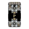 PRINTFIDAA Name II Initial II Letter Floral Pattern Alphabet P Printed Designer Hard Back Case for Huawei Y3 (2017) Back Cover -(H8) VKM2026