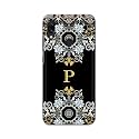 PRINTFIDAA Name II Initial II Letter Floral Pattern Alphabet P Printed Designer Hard Back Case for Redmi Note 7 / Redmi Note 7 Pro/Redmi Note 7S Back Cover -(H8) VKM2026