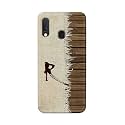 PRINTFIDAA Name II Initial II Letter Alphabet R Chinese Font Printed Designer Hard Back Case for Samsung Galaxy A20e, SM-A202F/DS Back Cover -(H8) VKM2029