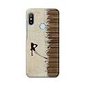 PRINTFIDAA Name II Initial II Letter Alphabet R Chinese Font Printed Designer Hard Back Case for Redmi 6 Pro Back Cover -(H8) VKM2029