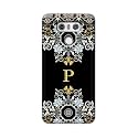 PRINTFIDAA Name II Initial II Letter Floral Pattern Alphabet P Printed Designer Hard Back Case for LG G6, LG G6+, H870, H871, H872, H873, H870K, LS993, US997, VS988 Back Cover -(H8) VKM2026