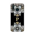PRINTFIDAA Name II Initial II Letter Floral Pattern Alphabet P Printed Designer Hard Back Case for Vivo Y19 / Vivo U3 (6.53") Back Cover -(H8) VKM2026