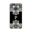 PRINTFIDAA Name II Initial II Letter Floral Pattern Alphabet P Printed Designer Hard Back Case for Honor 7X, Huawei Mate SE, BND-L21, BND-L22, BND-L24, BND-L34 Back Cover -(H8) VKM2026