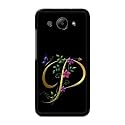 PRINTFIDAA Name II Initial II Letter Alphabet P in Flower Printed Designer Hard Back Case for Huawei Y3 (2017) Back Cover -(H8) VKM2022