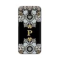 PRINTFIDAA Name II Initial II Letter Floral Pattern Alphabet P Printed Designer Hard Back Case for Samsung Galaxy J6 Plus (2018) (6.0"), SM-J610FN / DS Back Cover -(H8) VKM2026