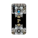 PRINTFIDAA Name II Initial II Letter Floral Pattern Alphabet P Printed Designer Hard Back Case for Redmi Note 8 (6.3") Back Cover -(H8) VKM2026