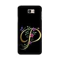 PRINTFIDAA Name II Initial II Letter Alphabet P in Flower Printed Designer Hard Back Case for Samsung OnNxt / J7 Prime / J7 Prime 2 / On7 Prime / On7 (2016) Back Cover -(H8) VKM2022