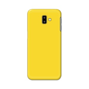 printfidaa plain yellow printed designer hard back case for samsung galaxy j6 plus 2018 6034 sm-j610fn  ds back cover -h8 vkm2021