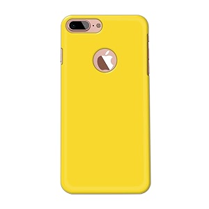 printfidaa plain yellow printed designer hard back case for iphone 7 plus logo 5534  iphone 8 plus logo 5534 a1784 a1661 back cover -h8 vkm2021
