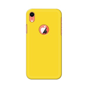 printfidaa plain yellow printed designer hard back case for apple iphone xr logo 6134 a2105 a1984 a2107 a2108 back cover -h8 vkm2021
