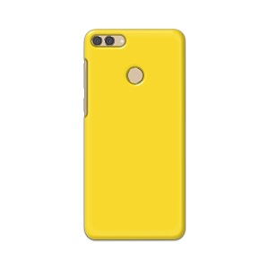 printfidaa plain yellow printed designer hard back case for huawei y9 2018 back cover -h8 vkm2021