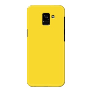 printfidaa plain yellow printed designer hard back case for samsung galaxy a5 2018  samsung a8 2018 a530f a530f  ds back cover -h8 vkm2021
