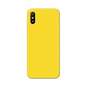 printfidaa plain yellow printed designer hard back case for redmi 9a  redmi 9i back cover -h8 vkm2021