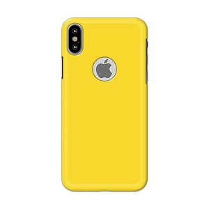 printfidaa plain yellow printed designer hard back case for apple iphone x logoiphone 10  iphone teniphone xs logo back cover -h8 vkm2021