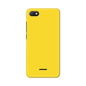 printfidaa plain yellow printed designer hard back case for redmi 6a back cover -h8 vkm2021