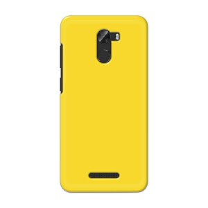 printfidaa plain yellow printed designer hard back case for gionee a1 lite back cover -h8 vkm2021
