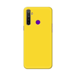printfidaa plain yellow printed designer hard back case for realme 5  realme 5s  realme 5i  realme narzo 10 back cover -h8 vkm2021