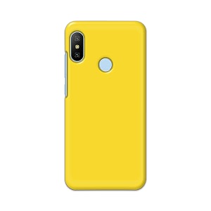 printfidaa plain yellow printed designer hard back case for mi a2 back cover -h8 vkm2021