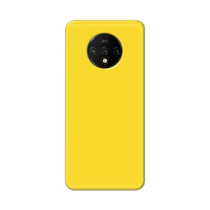 printfidaa plain yellow printed designer hard back case for oneplus 7t back cover -h8 vkm2021