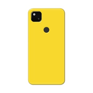 printfidaa plain yellow printed designer hard back case for google pixel 4a 4g back cover -h8 vkm2021
