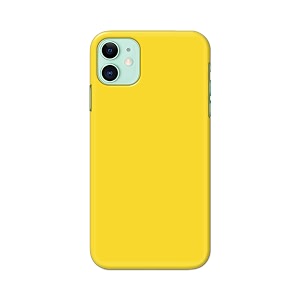 printfidaa plain yellow printed designer hard back case for apple iphone 11 6134 a2221 a2111 back cover -h8 vkm2021