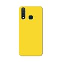PRINTFIDAA Plain Yellow Printed Designer Hard Back Case for Vivo Y19 / Vivo U3 (6.53") Back Cover -(H8) VKM2021