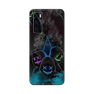 printfidaa plastic printed hard back cover case for vivo v20 se back cover mask man -112 multicolor