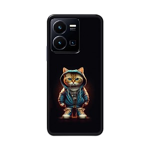 printfidaa plastic printed hard back cover case for vivo y35 4g  vivo y22 back cover hipster cat -112 multi