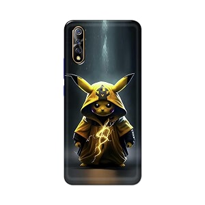 printfidaa plastic printed hard back cover case for vivo s1  vivo z1x back cover cartoon cat -112 multicolor