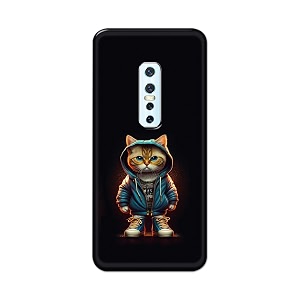 printfidaa printed hard back cover case for vivo v17 pro back cover hipster cat -112
