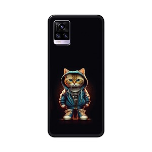 printfidaa printed hard back cover case for vivo v20  vivo v20 2021 back cover hipster cat -112