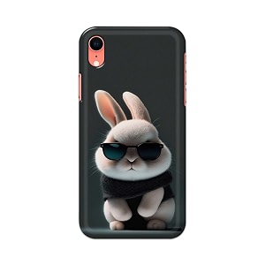 printfidaa printed hard back cover case for apple iphone xr back cover cool baby rabbit -112