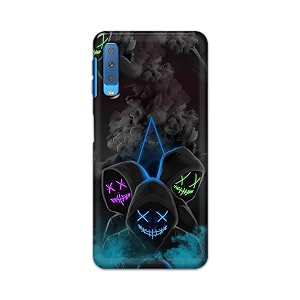 printfidaa printed hard back cover case for samsung galaxy a7 2018 back cover mask man -112