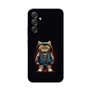 printfidaa printed hard back cover case for samsung galaxy a54 5g back cover hipster cat -112