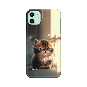 printfidaa printed hard back cover case for apple iphone 11 back cover cute cat -112