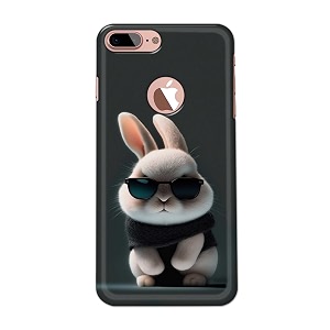 printfidaa printed hard back cover case for apple iphone 7 plus logo  iphone 8 plus logo back cover cool baby rabbit -112