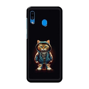 printfidaa printed hard back cover case for samsung galaxy a20  samsung galaxy m10s  samsung galaxy a30 back cover hipster cat -112