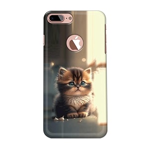 printfidaa printed hard back cover case for apple iphone 7 plus logo  iphone 8 plus logo back cover cute cat -112