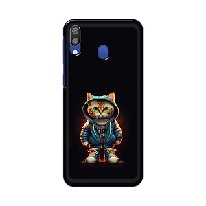 printfidaa printed hard back cover case for samsung galaxy m20 back cover hipster cat -112