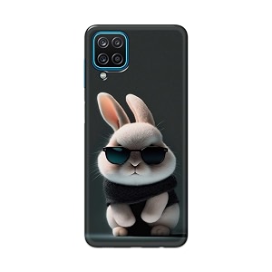 printfidaa printed hard back cover case for samsung galaxy a12  m12  f12 back cover cool baby rabbit -112