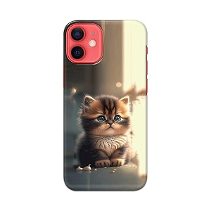 printfidaa printed hard back cover case for apple iphone 12  iphone 12 pro back cover cute cat -112
