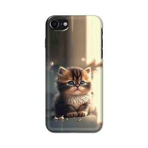 printfidaa printed hard back cover case for apple iphone 7  iphone 8  iphone se 2020  se2 2020  iphone se3 2022 back cover cute cat -112